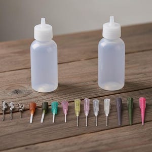 Farbflasche - Applikator Flasche - Quetschflasche - Malwerkzeug - Nadelspitzenflasche - Art Tattoo Tipps für Harzhandwerk - Klebeflasche