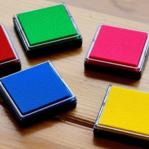 Ink Pad for Stamp, Multipurpose Ink Pad, Craft Ink Pad, Colorful Inkpad, Fingerprint Ink Pad , Mini Ink Pads, Fabric Paper 14 Colors