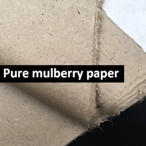 Carta di gelso pura - Carta per calligrafia a colori naturali - Carta fatta a mano - Acquerello - Carta fine e sottile - Organica - Artigianato ecologico