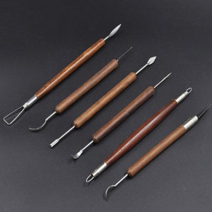 10pcs Clay Sculpting Tool Set, Clay Sculpting Shaper Rubber Tip White