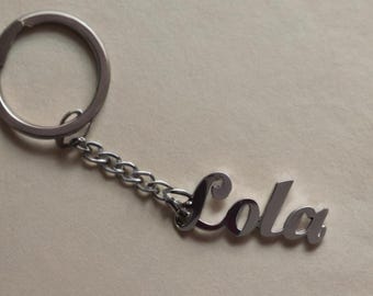 Custom Keyring, Personalized Name Keychain, Your Name Keychain, Stainless Steel Keychain, Durable Metal Key Chain, Nametag Luggage Tag
