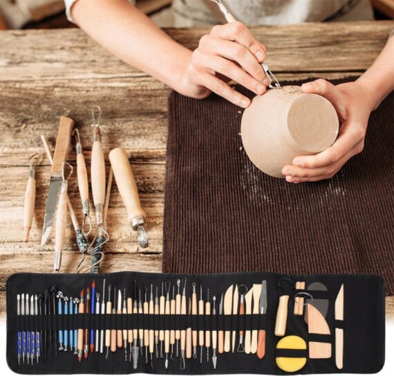 Kit 14 Outils Poterie - Modelage Argile, Sculpture Et Décoration - Parfait Débutants