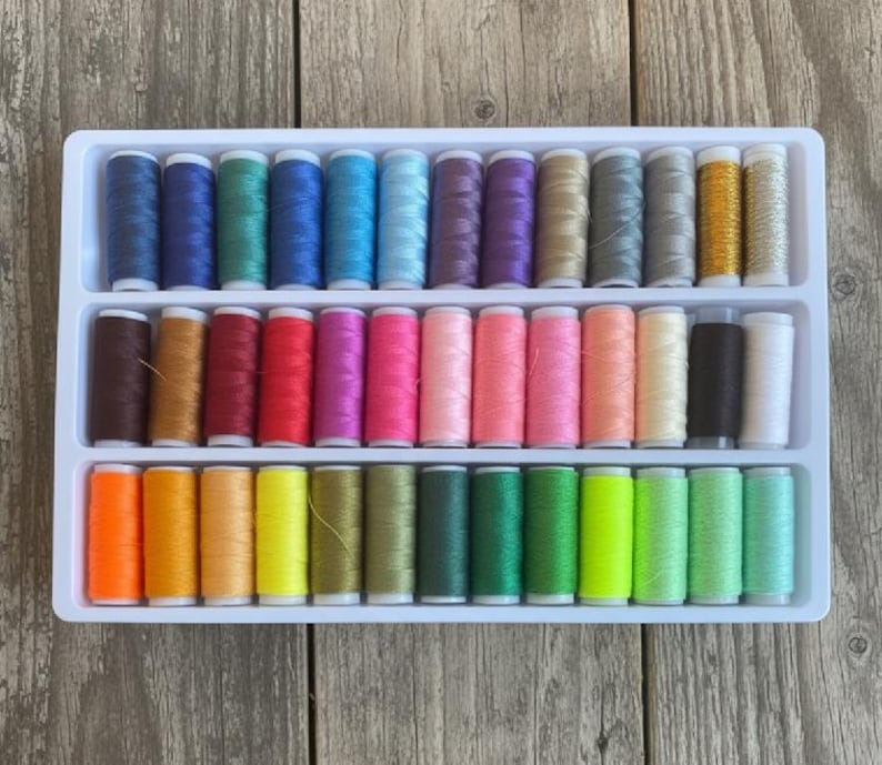 Sewing Machine Thread Set - 39 Pieces Thread Assortment - Fils Machine à Coudre - Nähgarn Sortiment - Embroidery Thread Kit - Multi Colors image 1