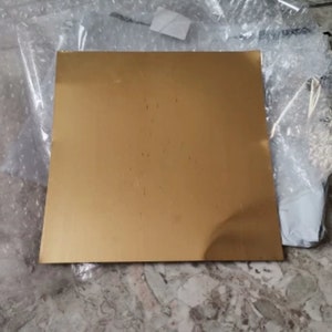 Solid Brass Sheet Metal - Brass Blank Sheets - Raw Brass Square Strip For Stamping - 4 inches 8 inches 10 cm 20 cm