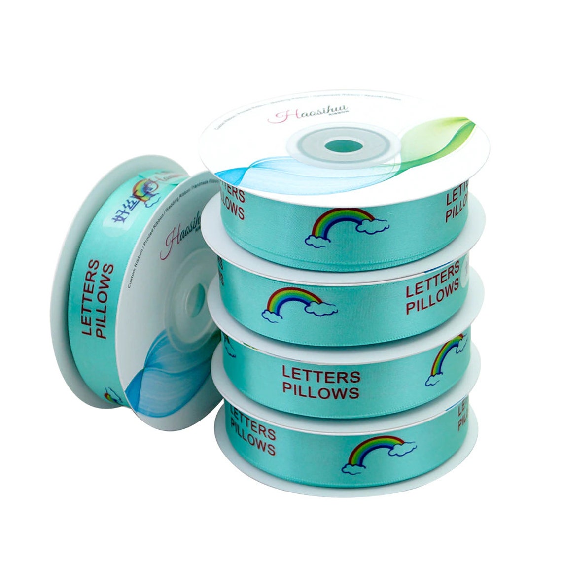 100 Yards Custom Satin Ribbon Personalized Ribbon Wedding Etsy