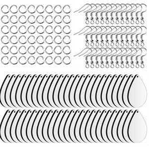 50 pièces vierges de sublimation de boucle d&#39;oreille en forme de larme, boucles d&#39;oreilles de sublimation, boucles d&#39;oreilles pendantes, fabrication de bijoux, presse de transfert de chaleur, bricolage en forme de goutte de larme