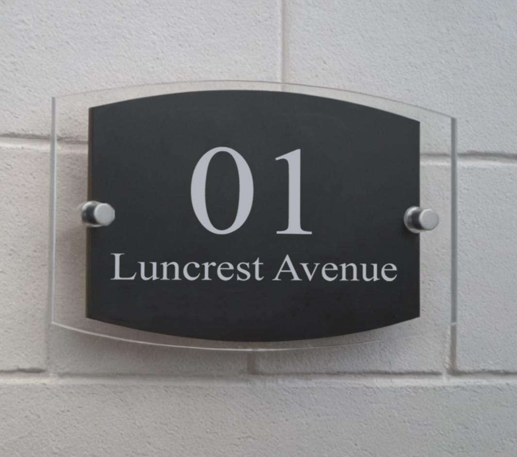 Targa Con Nuero Civico Personalizzato, Targa Con Indirizzo