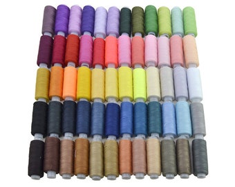 60 Pcs Sewing Thread Set - Polyester Thread - Spools For Sewing Machines - Hand Sewing Thread  - Small Spools Thread - Sewing Kit 250 Yards