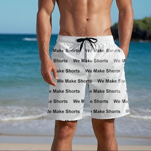 Personalized Mens Shorts, Custom Text Logo Design, Sport Shorts Track Running Sports Customize, Unisex Summer Board Shorts, Team, Event