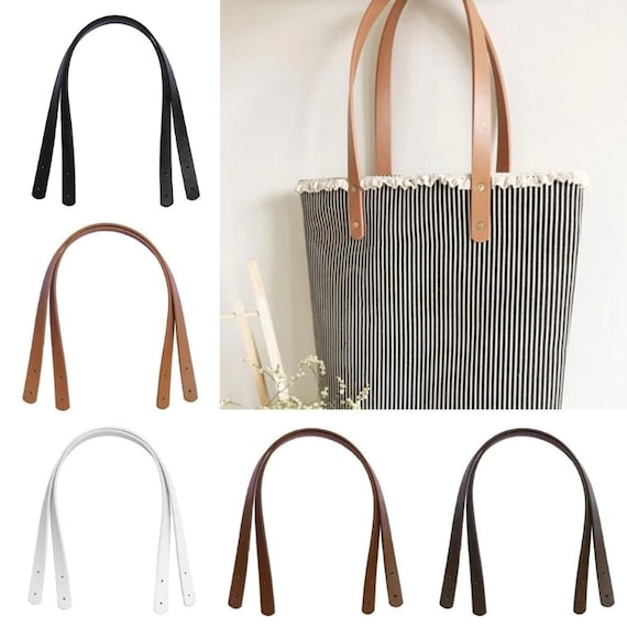 Leather Bag Handles With Rivet Punch Hole Ready Handbag Handles PU Leather  Handle Purse Handle DIY Bag Making Accessories Strap 