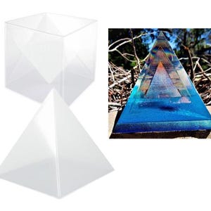 Molde piramidal grande para resina de silicona - Molde piramidal de orgón - Molde piramidal de torre de orgonita de silicona - Molde de resina de silicona - Material para manualidades DIY