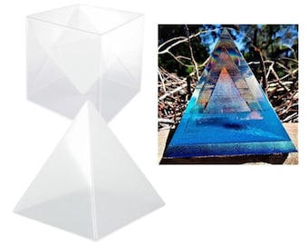 Duża forma piramidy do żywicy silikonowej - Forma piramidy orgonowej - Silikonowa forma piramidy z wieżą orgonitową - Forma z żywicy silikonowej - Materiały do majsterkowania