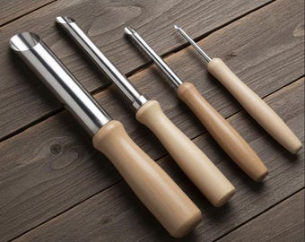 Pottery Hole Punch - 4 Pcs Stainless Steel Circle Sculpting and Shaping Tools for Pottery, Ceramics, and Clay