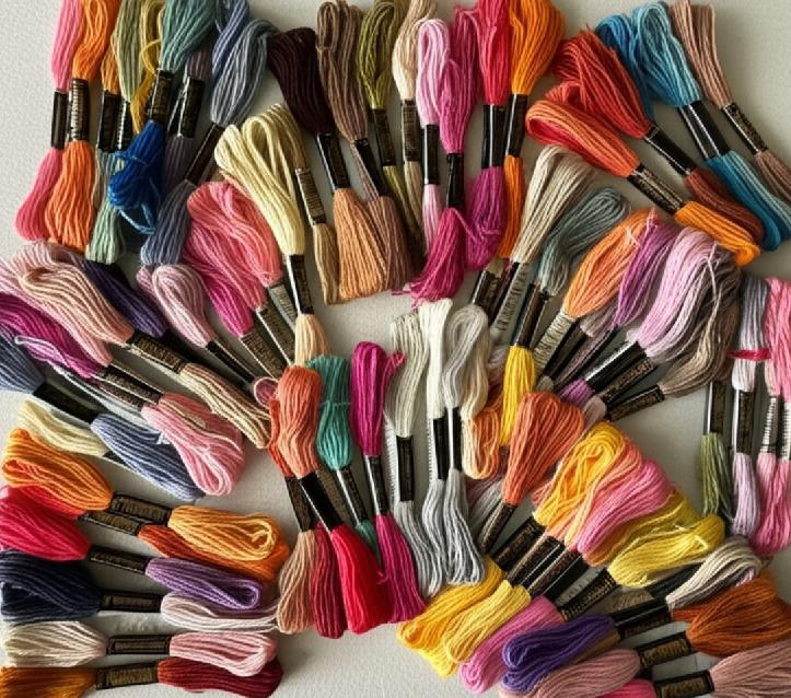 447 Assorted Colour Embroidery Thread Floss Skeins, Various Rainbow ...
