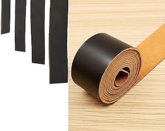 Leather Strap - Dark Brown - Flat Cowhide Leather Strap - Leather Strip - Brown Strip - Tooling Leather - Leather Strip for Belts Blank