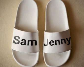 Personalized Slippers - Custom Photo Slippers Gift - Sandals for your Company, Event or Wedding - Custom Slides - Design Your Own Flipflops