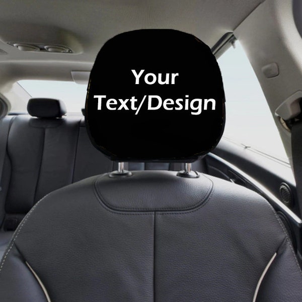 2 stuks aangepaste hoofdsteun - gepersonaliseerde auto hoofdsteun covers - aangepaste naam logo ontwerp - op bestelling gemaakt autostoel - cadeau voor autoliefhebber
