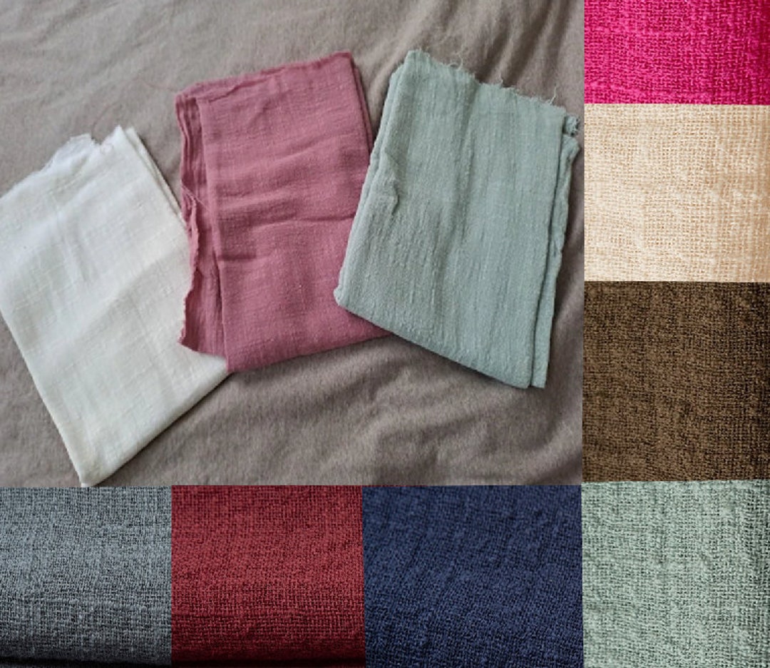 Cotton Linen Fabric Solid Cotton Fabric for Clothing Dress Skirt