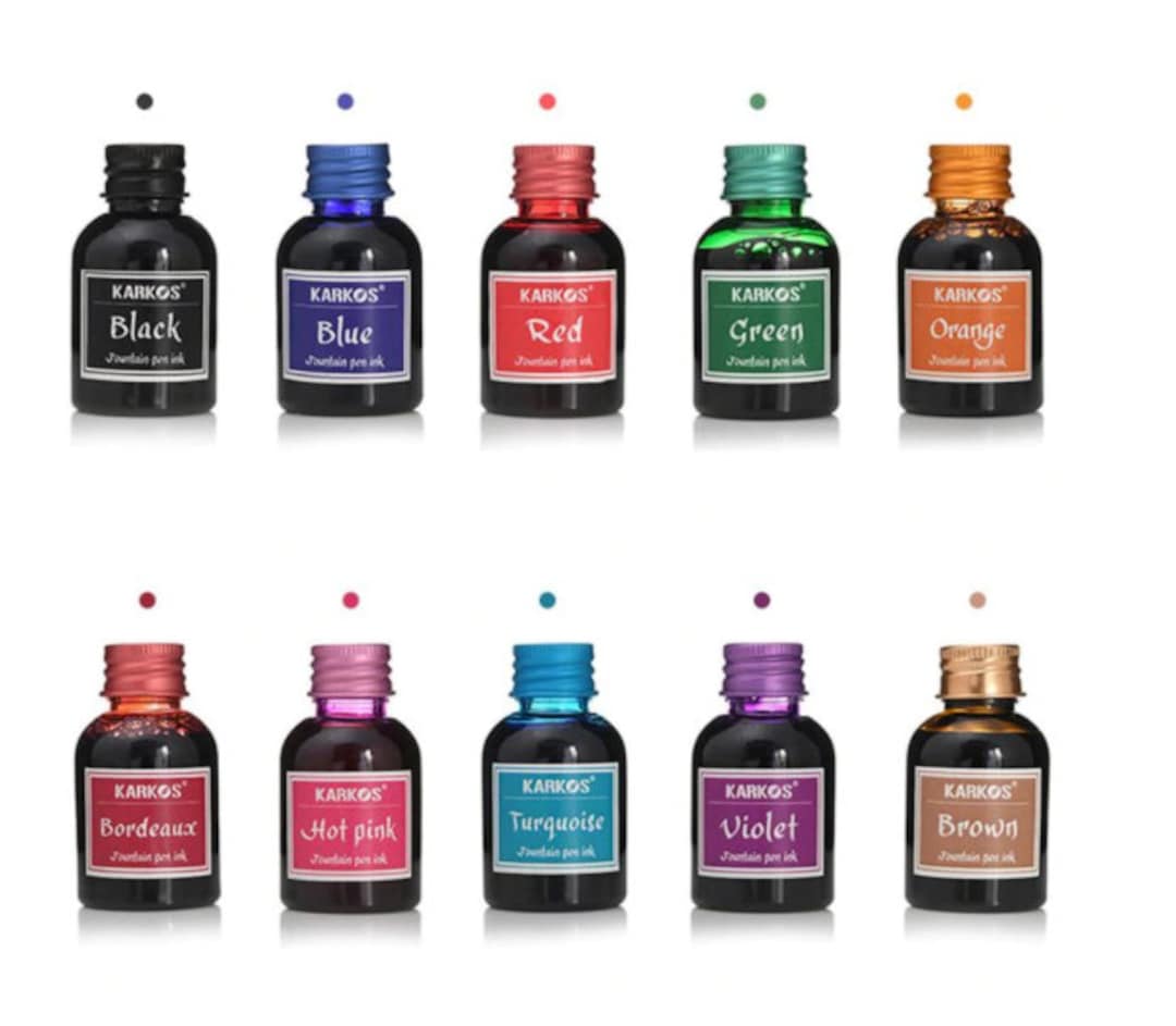 Fountain Pen Ink Refill 30 Ml Bottle of Ink for Calligraphy Pen Set Ink, Dip Pen Ink, Glass Dip ...