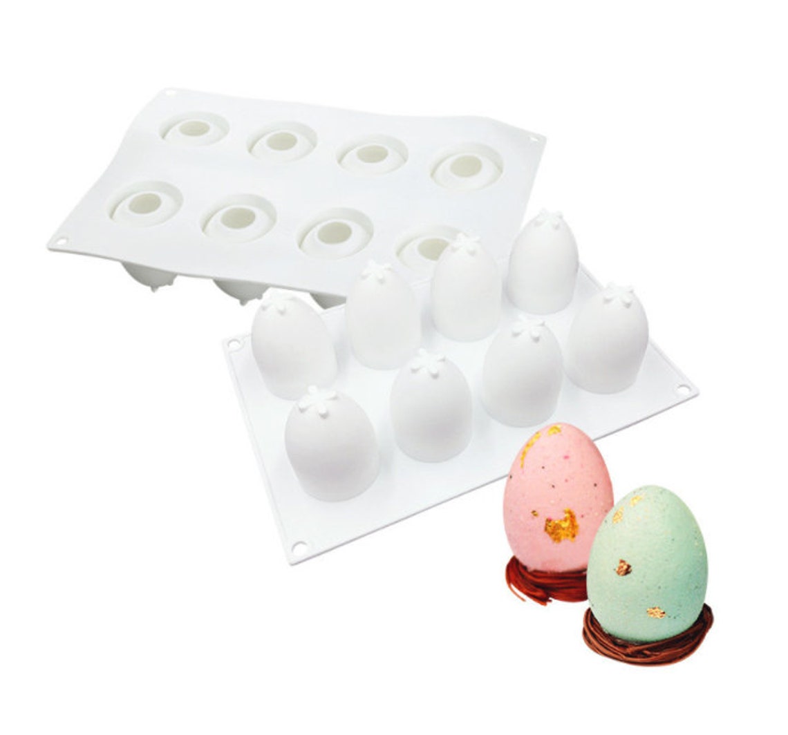 Egg Mold 3D Easter Egg Baking Mold Silicone Resin Mold for Etsy