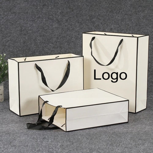 Custom Shopping Bags With Full Colors Logo for Business Etsy