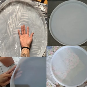 Silicone Tray Mold Resin Molds, 20 Inch Round Serving Tray Mold, Large Table Mold, Clock Mold, Big, Silicone Rolling Epoxy Resin Mould