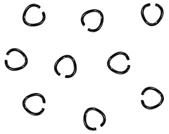 100 Jump Rings - Black Jump Rings - 3mm, 4mm, 5mm, 6mm, 7mm, 8mm, 9mm - Open Snap Close Rings Jewelry Findings Jewelry Making