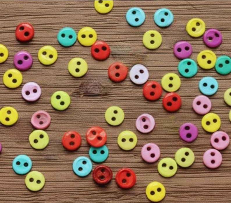 30 Pcs 3 Mm 4 Mm Doll Buttons - Micro Buttons - Miniature Tiny Buttons ...