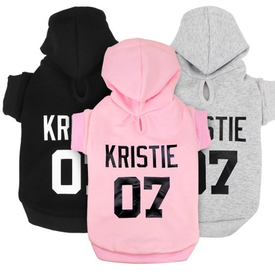 Custom Personalised Dog Puppy Pet Hoodie Clothes