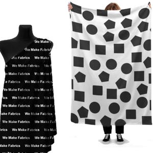 Bedrukking op maat, gepersonaliseerde stof op maat gesneden, polyester stof, puur katoen, PU-leer, print je afbeelding, naaien
