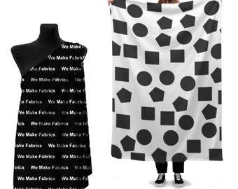 Custom Fabric Printing, Personalized Fabric by the Half Yard, Polyester Fabric, Pure Cotton Fabric, PU Leather, Print Your Image, Sewing