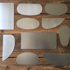 Stainless Steel Pottery Ribs - 10 Pcs Set for Sculpting and Shaping Pottery, Ceramics, and Clay Sculpture Ceramics Molding Tool Carving