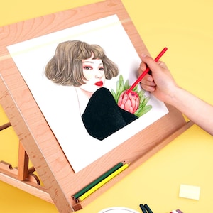 Caballete de pintura portátil de viaje: soporte de mesa ajustable para arte, pintura, dibujo, boceto, escritura, lectura, visualización, arte, exhibición