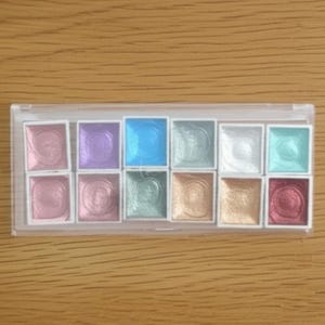 12 Colors Solid Watercolor Paints Set Textured Pearlescent Pigment Metallic Glitter Portable Painting Art Supplies Pallette d Acuarela Suit image 2