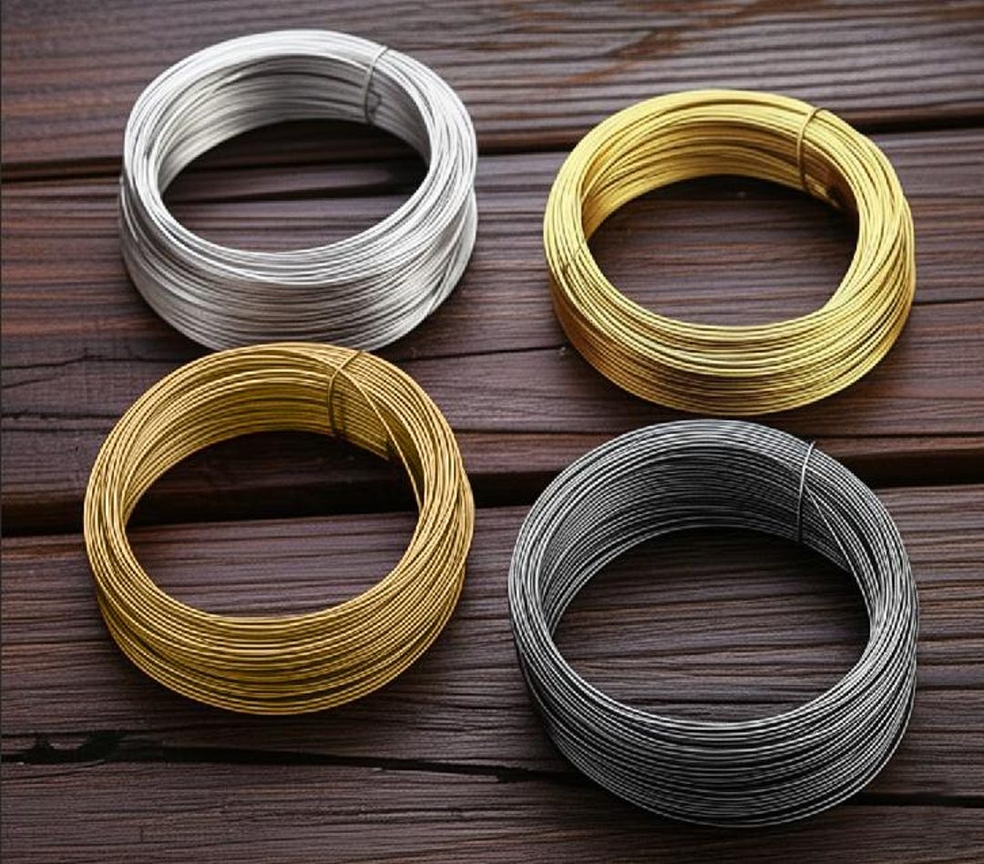 100 Loops Memory Wire - Steel Memory Wire Bracelet Loops - Gold Silver ...