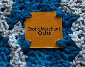 Personalized Knitting Labels, Custom Leather Labels For Handmade Items, Clothing Labels, Crochet Tags, Garment Labels, Fabric Labels, Sewing