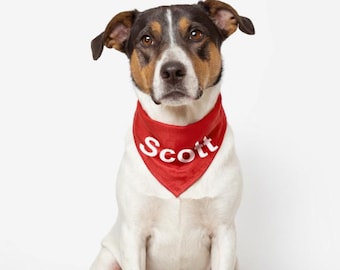 Personalized Dog Bandana - Custom Dog Bandana - Pet Bandana - Dog Scarf - Tie On Dog Bandana - Custom Gifts for Dogs - Dog Lover Gift