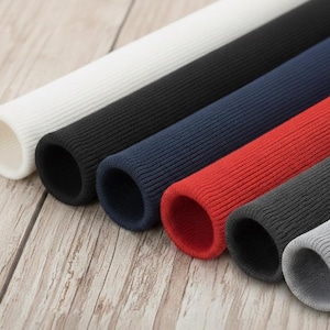 Tubular Rib Cuffing for Sweatshirts, Hoodies and T-shirts, Pajama Ribbing, Rib Knit Trim Cuff Cuffing Fabric, Garment Cuffs for Sleeve