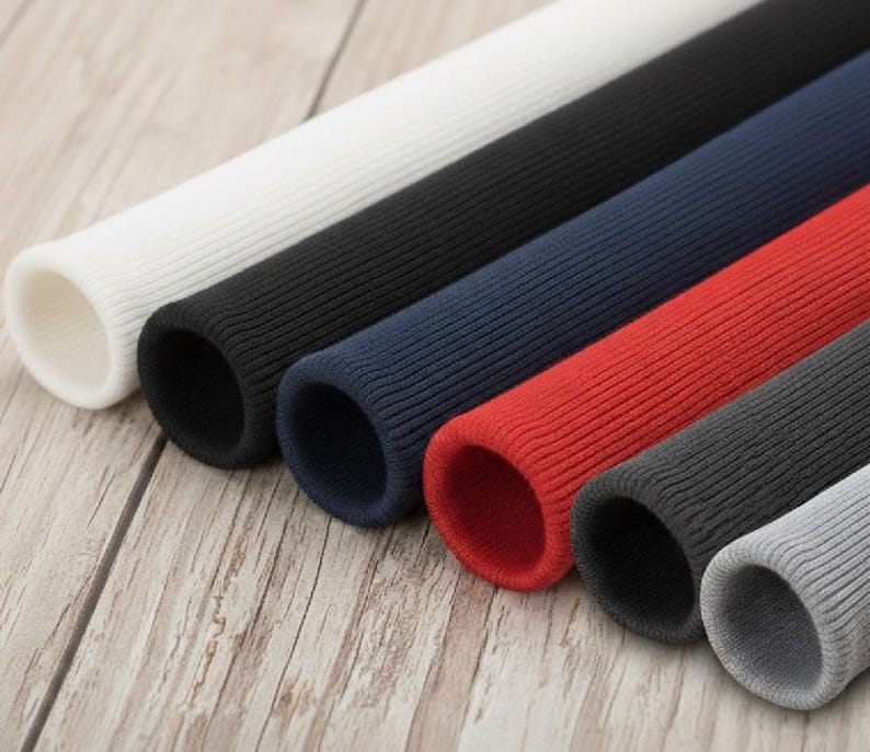 Tubular Rib Cuffing for Sweatshirts, Hoodies and T-shirts, Pajama Ribbing, Rib Knit Trim Cuff Cuffing Fabric, Garment Cuffs for Sleeve image 1
