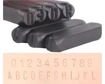 Metal Alphabet Stamp Set - Uppercase Letter Number Stamp - Metal Design Stamp - DIY Metal Stamping Jewelry Making Supplies Jewelry Tool