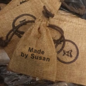 50 pezzi di sacchetti di juta personalizzati, sacchetti di juta per bomboniere personalizzati per caffè, sacchetti di juta con coulisse personalizza il tuo nome o testo del logo