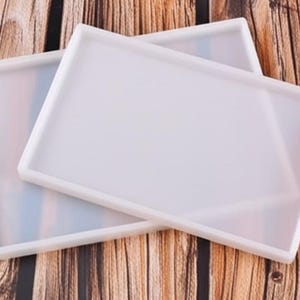 Molde rectangular para bandeja plana, molde para colgar en la pared con resina, moldes de silicona para bandejas de resina, bandeja para frutas, molde grande para posavasos, molde de resina epoxi rodante.
