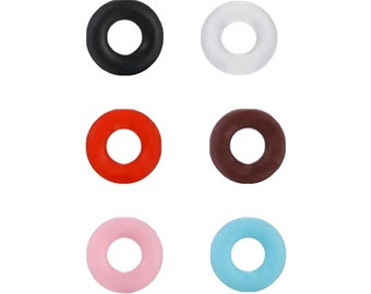 Gummi O-Ringe - Gummi Biegeringe - Elastische Silikonringe für Perlen Positionierung - 5 mm 6 mm 7 mm - Lederband Armbänder Schmuck machen