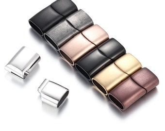 5 Pcs Magnetic Clasps for Leather Bracelet, Stainless Steel Magnet Clasp Closure, Jewelry Making DIY Accessories  12*6mm, 10x5mm, 8x4mm Hole