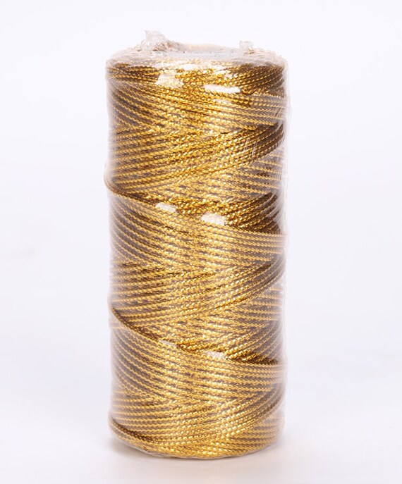 Metallic Gold Silver 1.5 Mm Premium Cord, 109 Yards 100 Meters Single Twist  String, Cotton Cord, Twisted Cord -  Canada