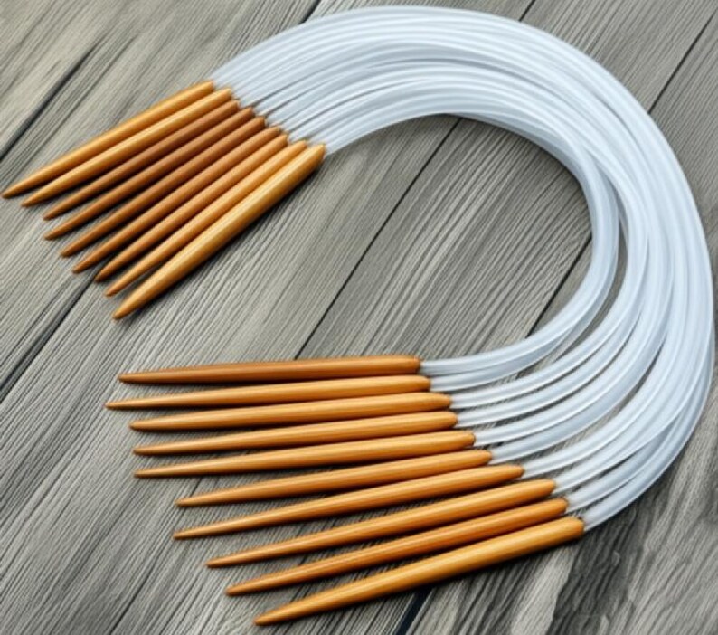 18 Pcs 16 32 inches Circular Knitting Needles Set - Bamboo Wood Crochet Hook Kit - Kit Aiguilles Circulaires - Breinaalden Set - Starter image 4