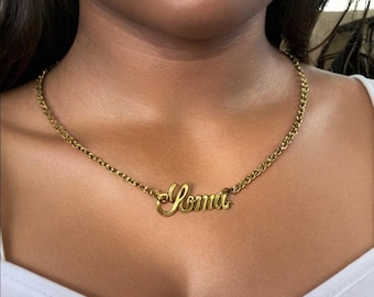 14K Gold Plated Custom Necklace - Personalized Name Necklace for Women - Gift for Her - Birthday Gift - Anniversary Gift - Christmas Gift