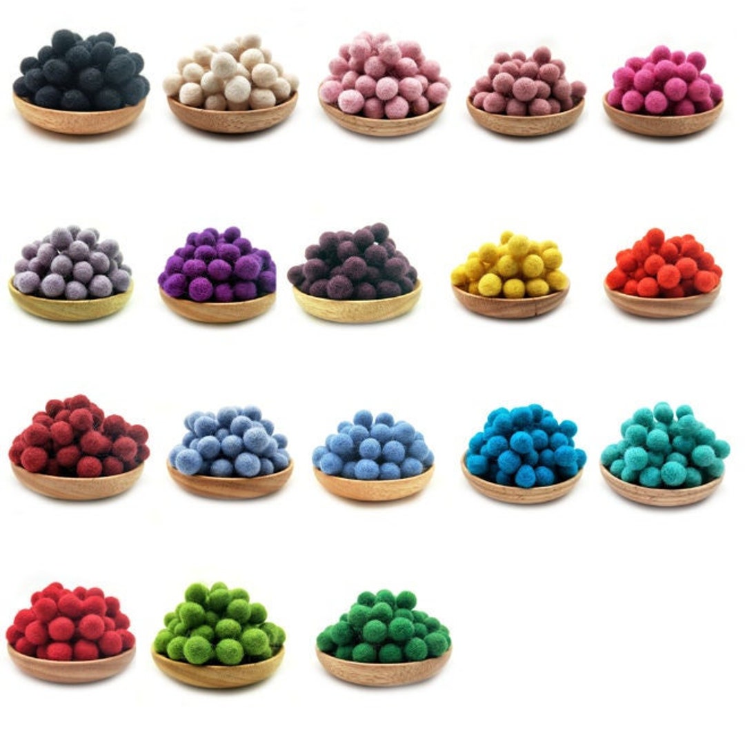 Felt Pom Poms Wholesale Rainbow Wool Felt Pompoms Wholesale DIY Loose