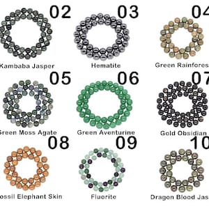 Natural Stone Beads - Bracelet Making Kit - Round Loose Gemstone Beads Lot For Jewelry Making Bracelet and Jewelry 4 mm 6 mm 8 mm 10mm DIY image 5