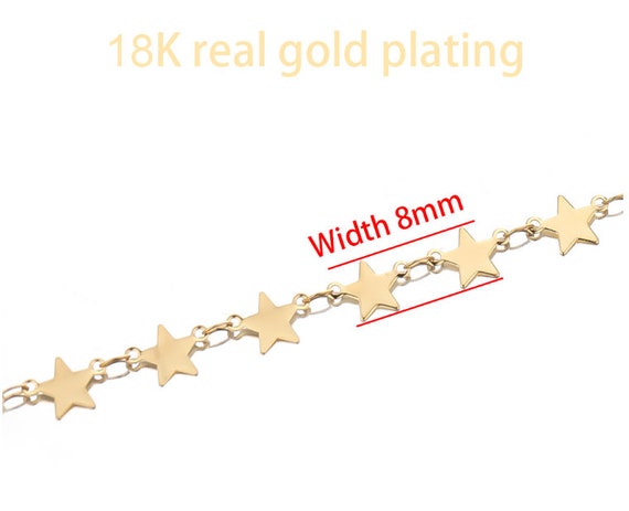 Star Chain for Jewelry Making, Gold Silver Chains Findings, Stars